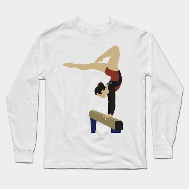 Balance Beam Elegance Long Sleeve T-Shirt by Susie